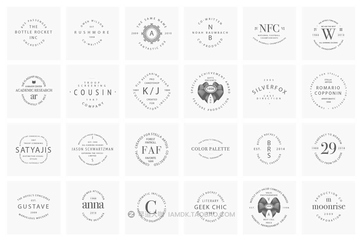 100款优雅品牌Logo标志徽标符号设计PSAI设计素材合集 100 elegant feminine logos premium_img_2