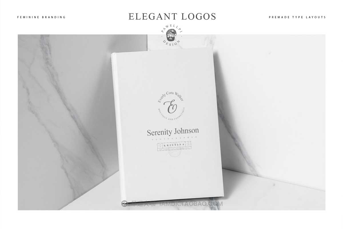 100款优雅品牌Logo标志徽标符号设计PSAI设计素材合集 100 elegant feminine logos premium_img_2