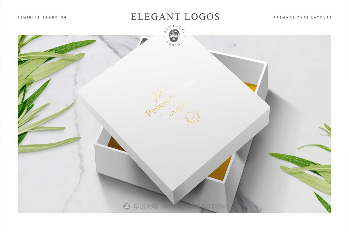 100款优雅品牌Logo标志徽标符号设计PSAI设计素材合集 100 elegant feminine logos premium_img_2