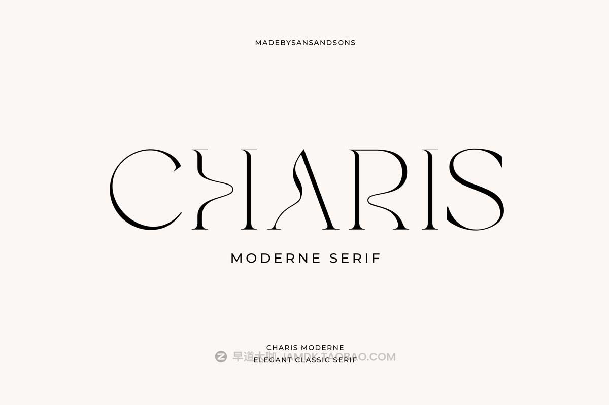 复古优雅女性化品牌推广婚礼邀请函标题设计英文字体包 Charis - Moderne Serif_img_2