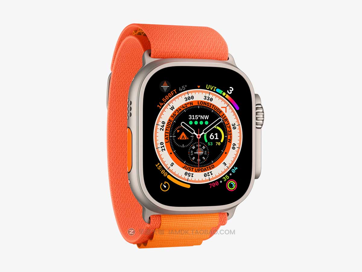 20款高质量苹果手表Apple Watch Ultra屏幕演示贴图PSD样机素材 Apple Watch Ultra Mockups_img_2