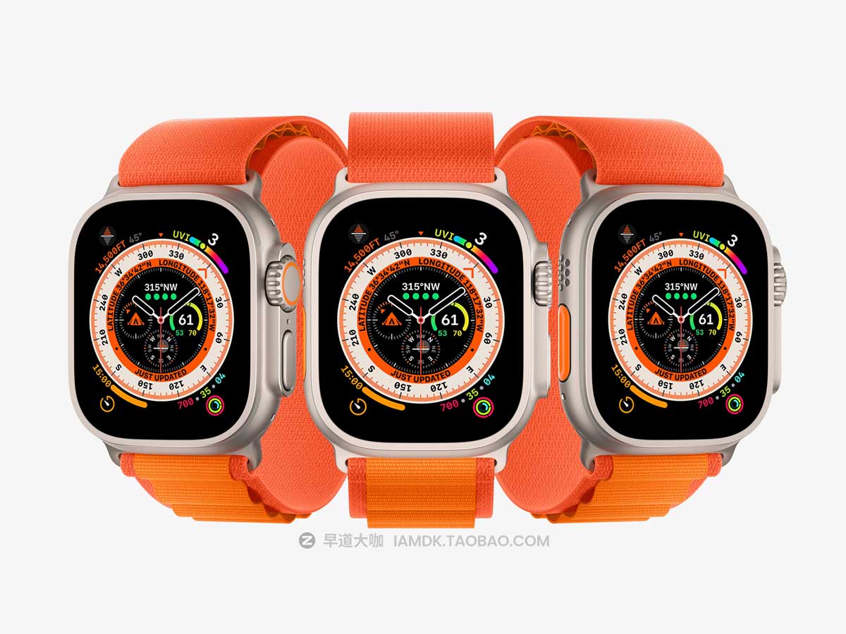 20款高质量苹果手表Apple Watch Ultra屏幕演示贴图PSD样机素材 Apple Watch Ultra Mockups_img_2