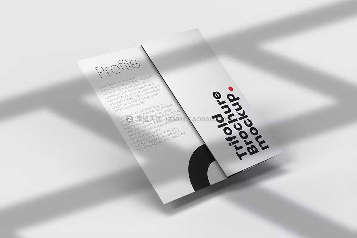 6款简约三折页小册子画册设计展示贴图PSD样机模板素材 Trifold Brochure Mockups PSD Template_img_2