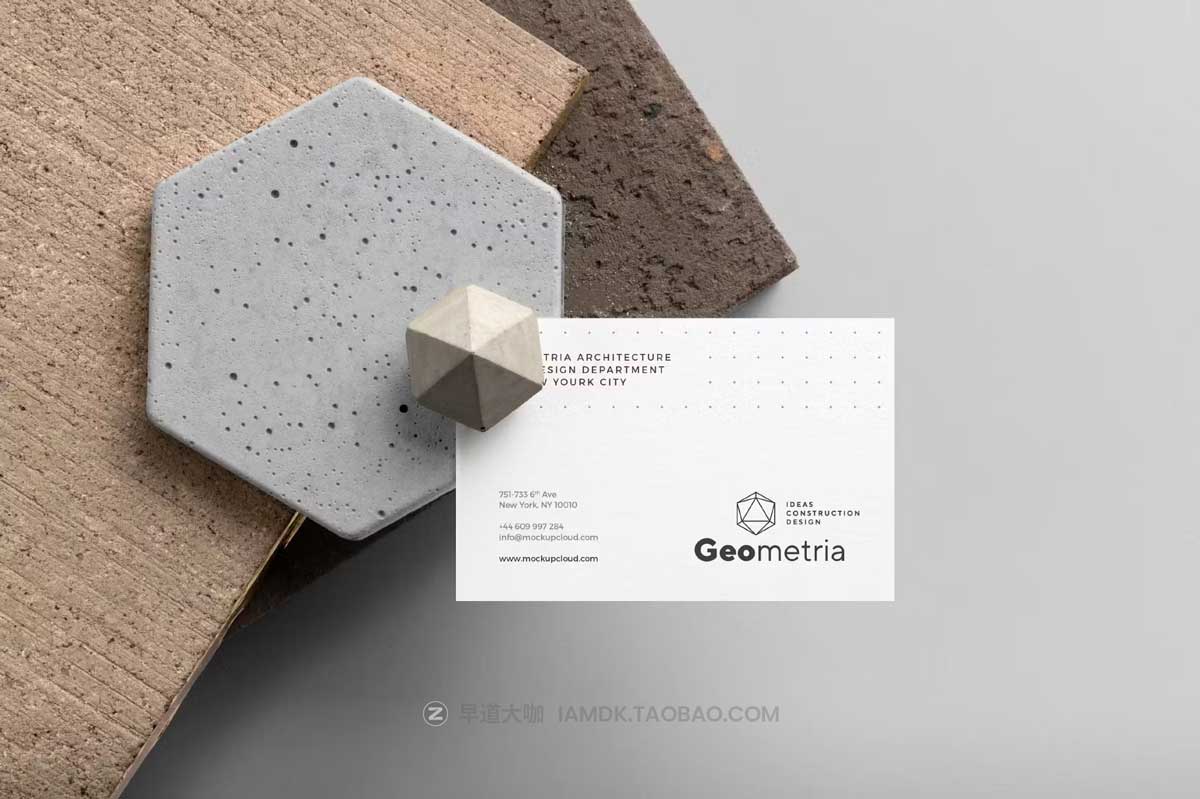 9款高级品牌Logo设计名片信纸信封展示贴图PSD样机模板素材 Geometria Branding Mockup Vol. 2_img_2