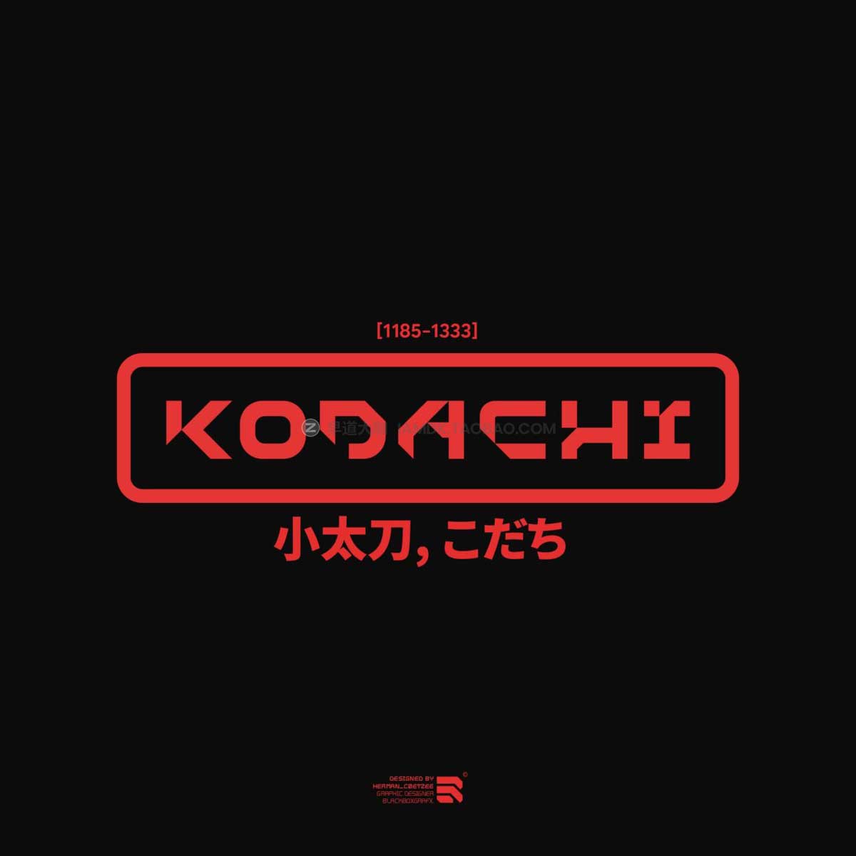 未来科幻赛博朋克日系几何工业机械斜角PSAI英文字体设计素材 Kodachi by Studio Innate_img_2