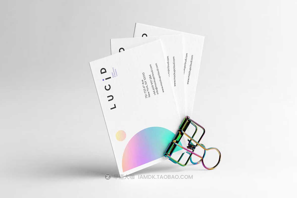 8款时尚品牌VI推广名片信纸卡片设计PS智能贴图样机模板素材 Lucid Branding Mockup Vol. 2_img_2