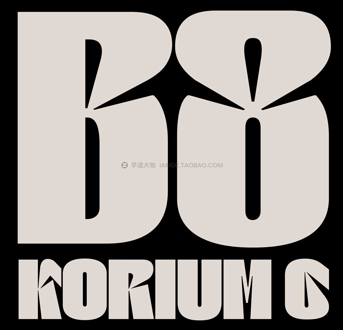 高级时尚潮流逆反差酸性先锋的PROCREATE英文西文PSAI字体包 T1 Korium Font Fsmily_img_2