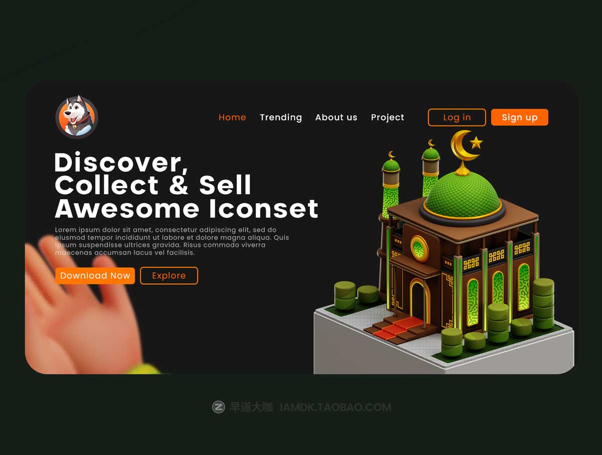 47款高级伊斯兰穆斯林斋月节日主题3D立体图标Icons设计素材合集 Ramadan Kareem 3D Iconset_img_2