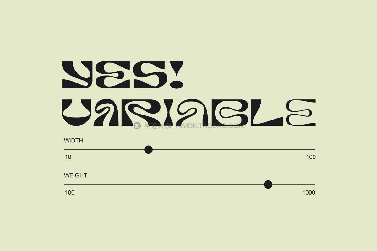 复古迷幻波浪扭曲酸性画册书籍标题Logo设计英文字体安装包 Burra - Psychedelic font_img_2