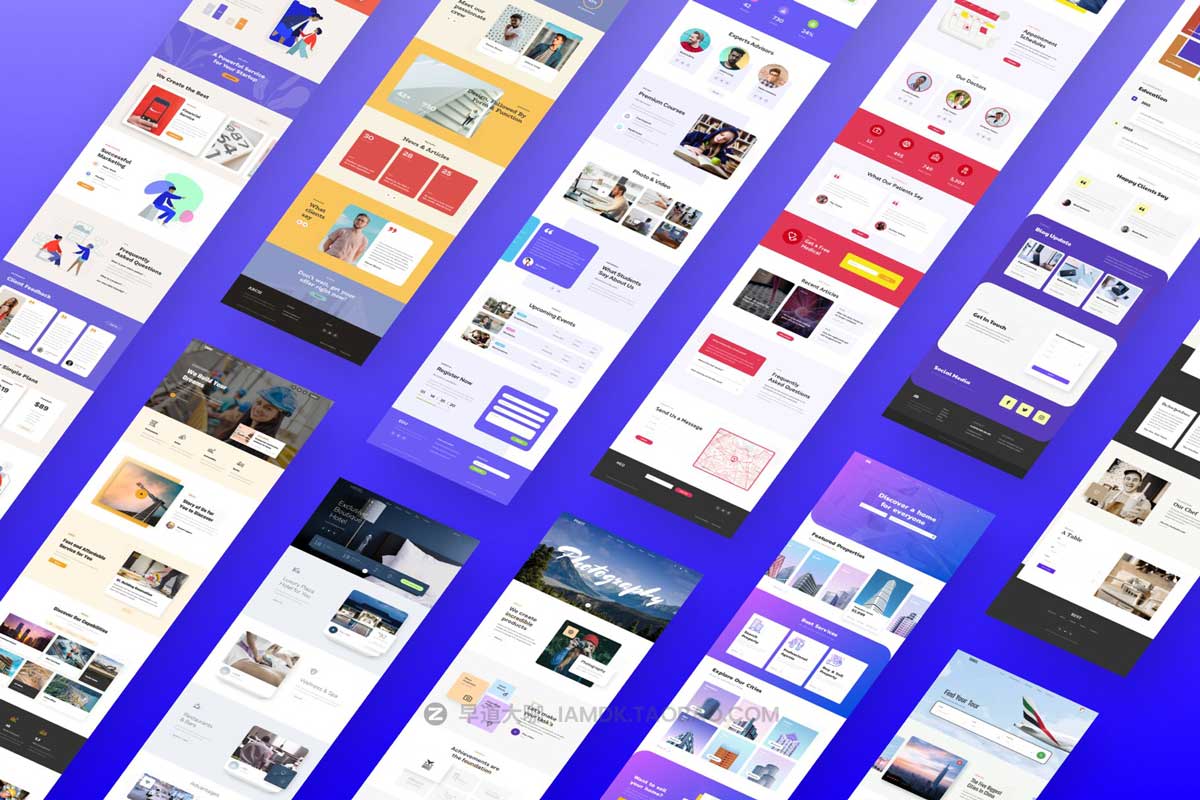 11套多用途响应式网站登录界面设计源文件素材包 ELEVEN - Responsive Landing Pages_img_2