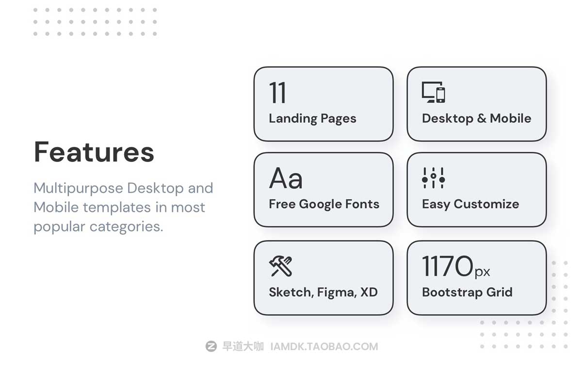 11套多用途响应式网站登录界面设计源文件素材包 ELEVEN - Responsive Landing Pages_img_2