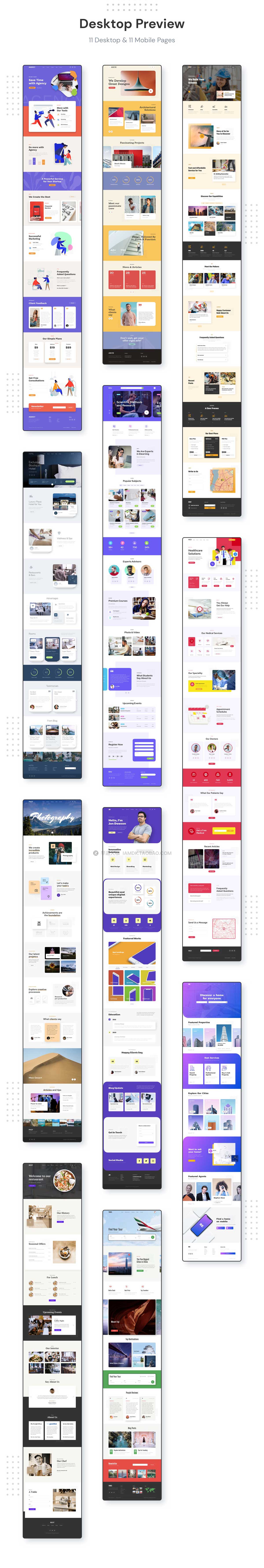 11套多用途响应式网站登录界面设计源文件素材包 ELEVEN - Responsive Landing Pages_img_2