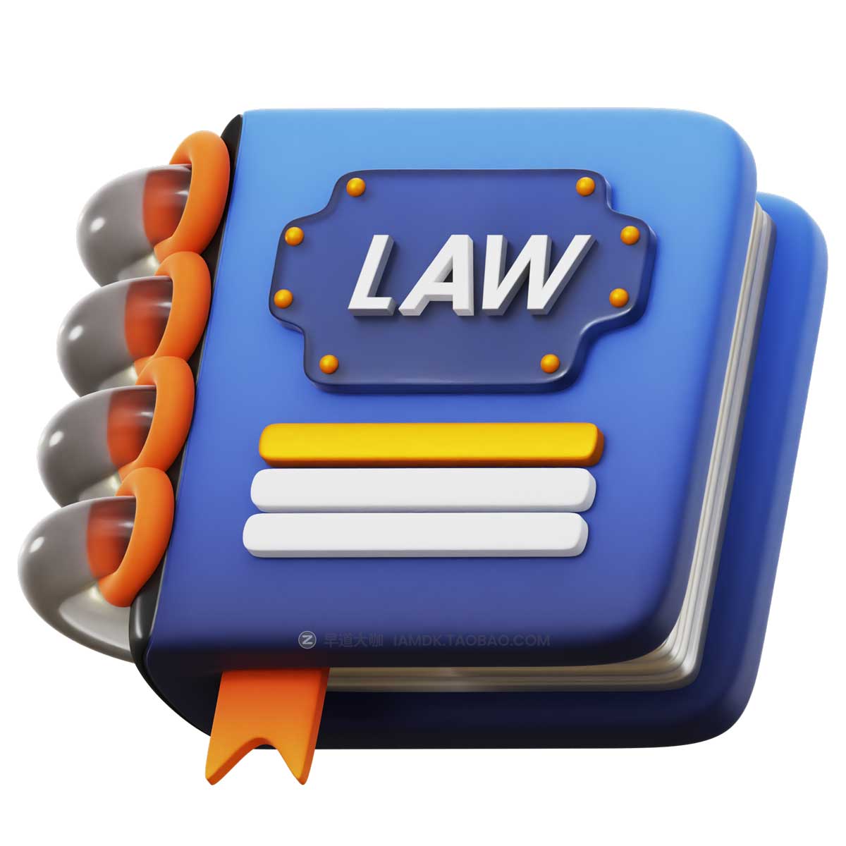 20款3D立体法律法院审判公平正义图标Icons设计素材包 Law Justice 3D Icon_img_2