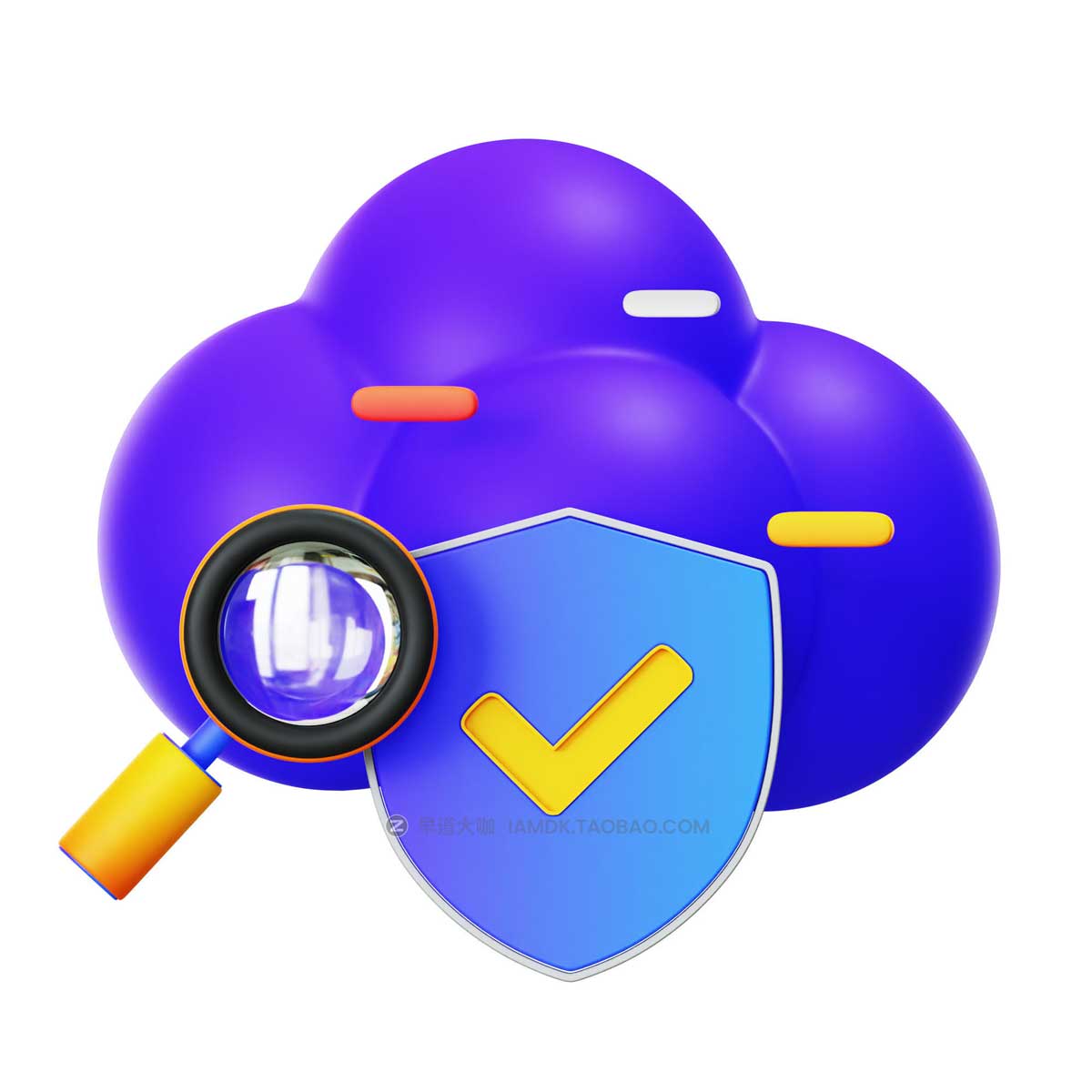 20款3D立体互联网科技网络服务器图标Icons设计素材合集 Cloud Computing 3D Icon_img_2