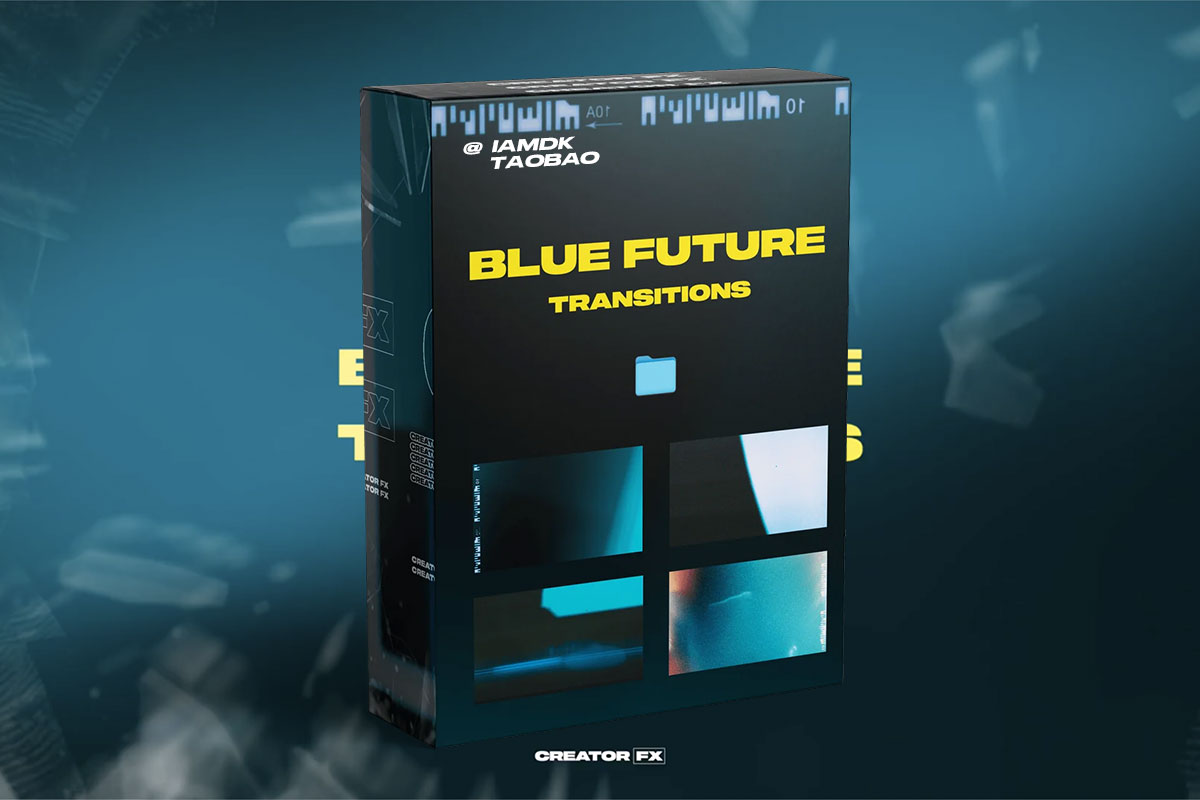 20组炫酷蓝色未来科技闪烁过渡转场特效4K视频设计素材 Creator FX - Blue Future Transitions_img_2