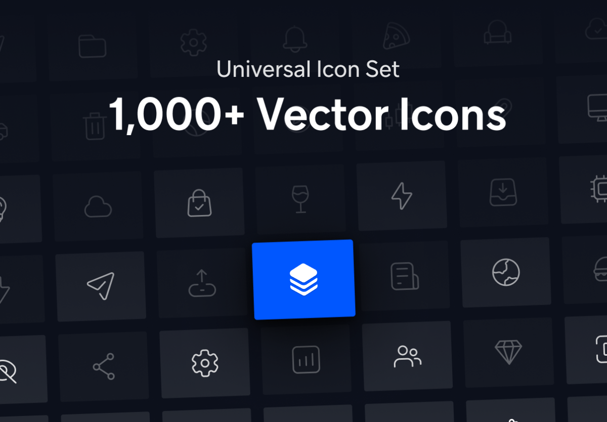 1000+专业网站APP用户界面设计图标Icons设计矢量素材包 Universal Icon Set | 1,000+ Icons_img_3