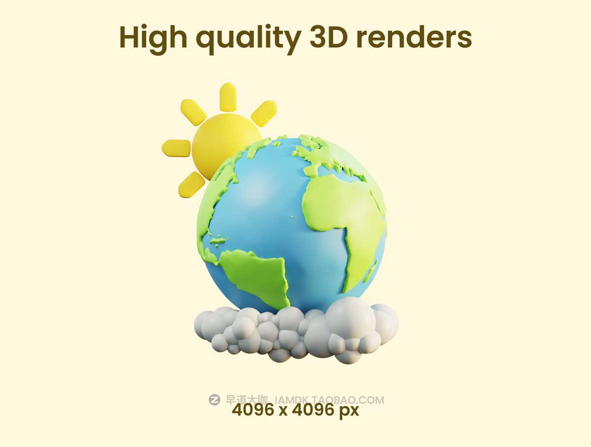 10款高级3D卡通有趣APP界面设计图标Icons设计素材包 3D Icons for your next projects_img_2