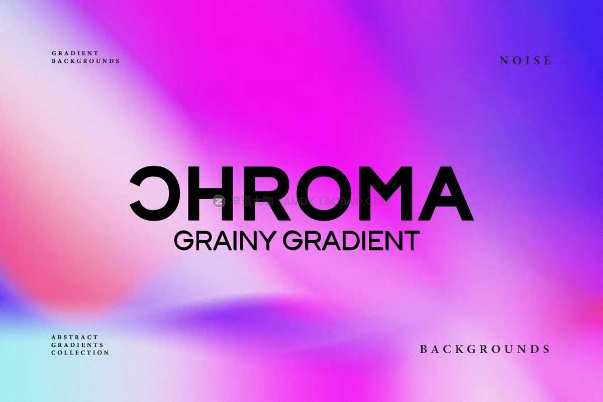 10款高清渐变颗粒噪点纹理复古Y2K风背景图片设计素材 Chroma Grainy Gradient Backgrounds_img_2