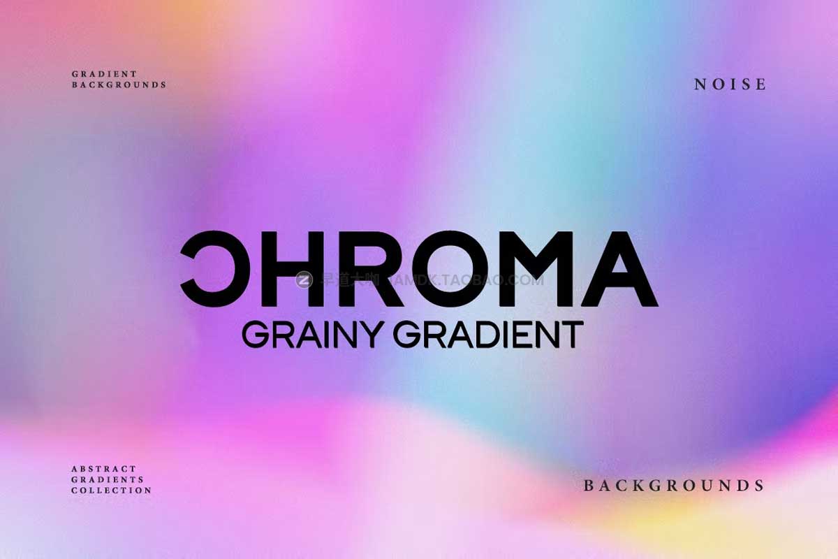 10款高清渐变颗粒噪点纹理复古Y2K风背景图片设计素材 Chroma Grainy Gradient Backgrounds_img_2