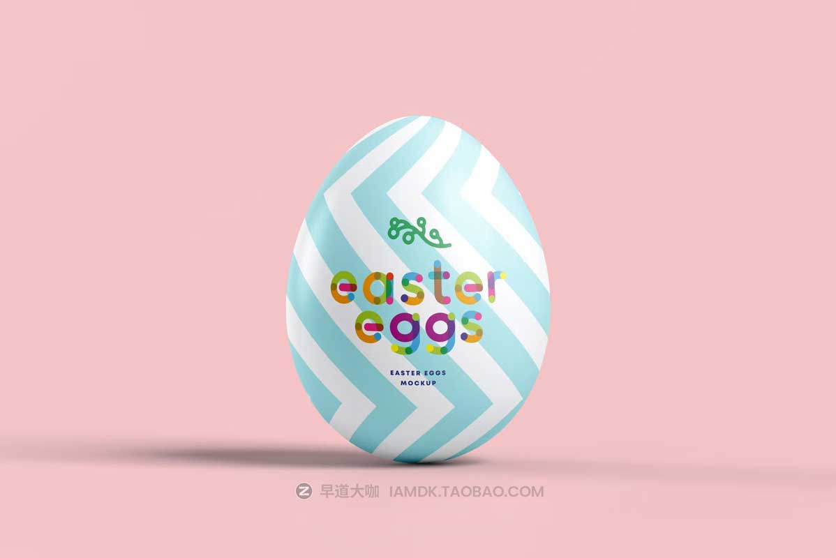 6款逼真复活节节日派对抽奖彩蛋设计PS智能贴图样机模板素材 Easter Eggs Mock-up_img_2