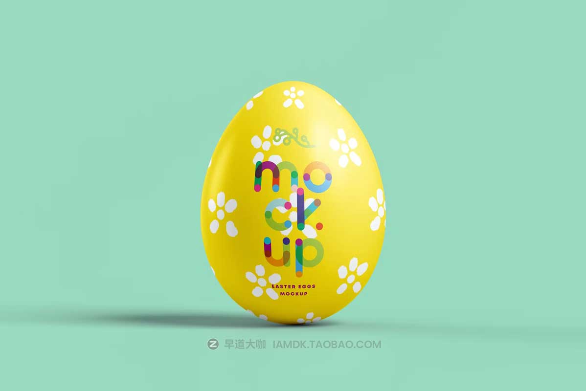 6款逼真复活节节日派对抽奖彩蛋设计PS智能贴图样机模板素材 Easter Eggs Mock-up_img_2