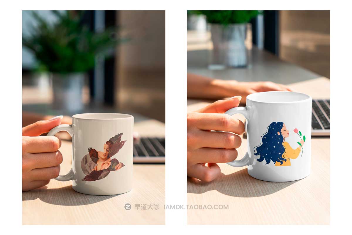 21款品牌VI设计陶瓷马克杯水杯设计展示贴图PSD样机模板素材 Mug MockUp Office Set_img_2