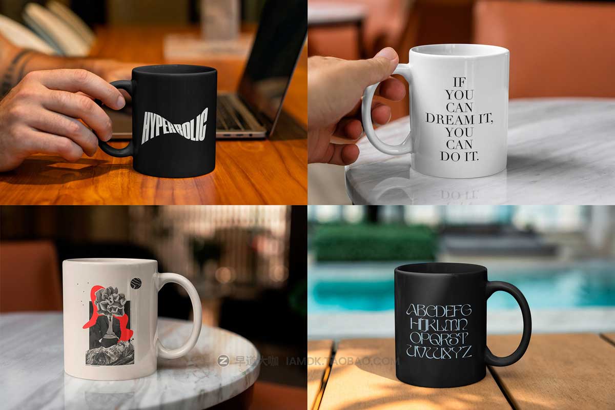 21款品牌VI设计陶瓷马克杯水杯设计展示贴图PSD样机模板素材 Mug MockUp Office Set_img_2