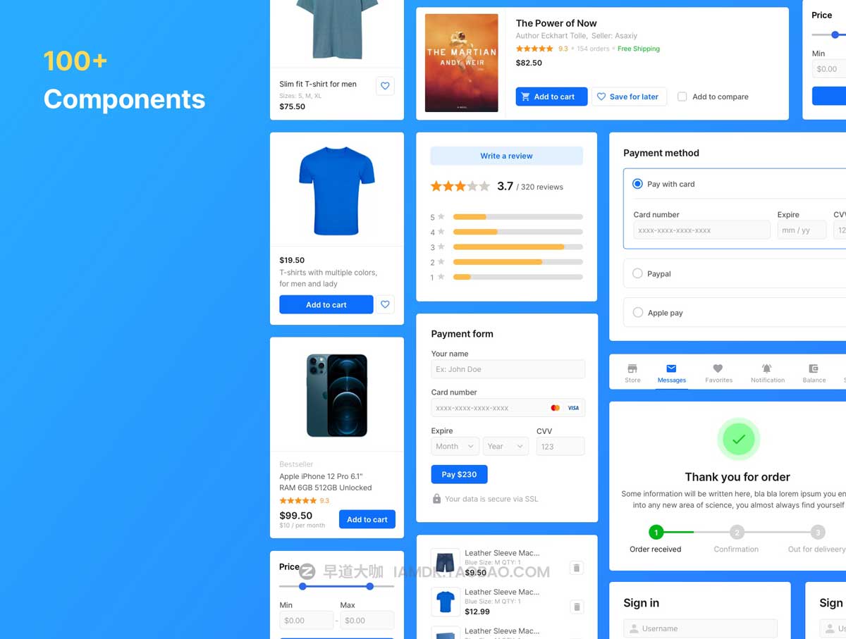 100多个创意电子商城网站界面设计Web UI套件设计素材合集 E-commerce UI Kit and templates_img_2