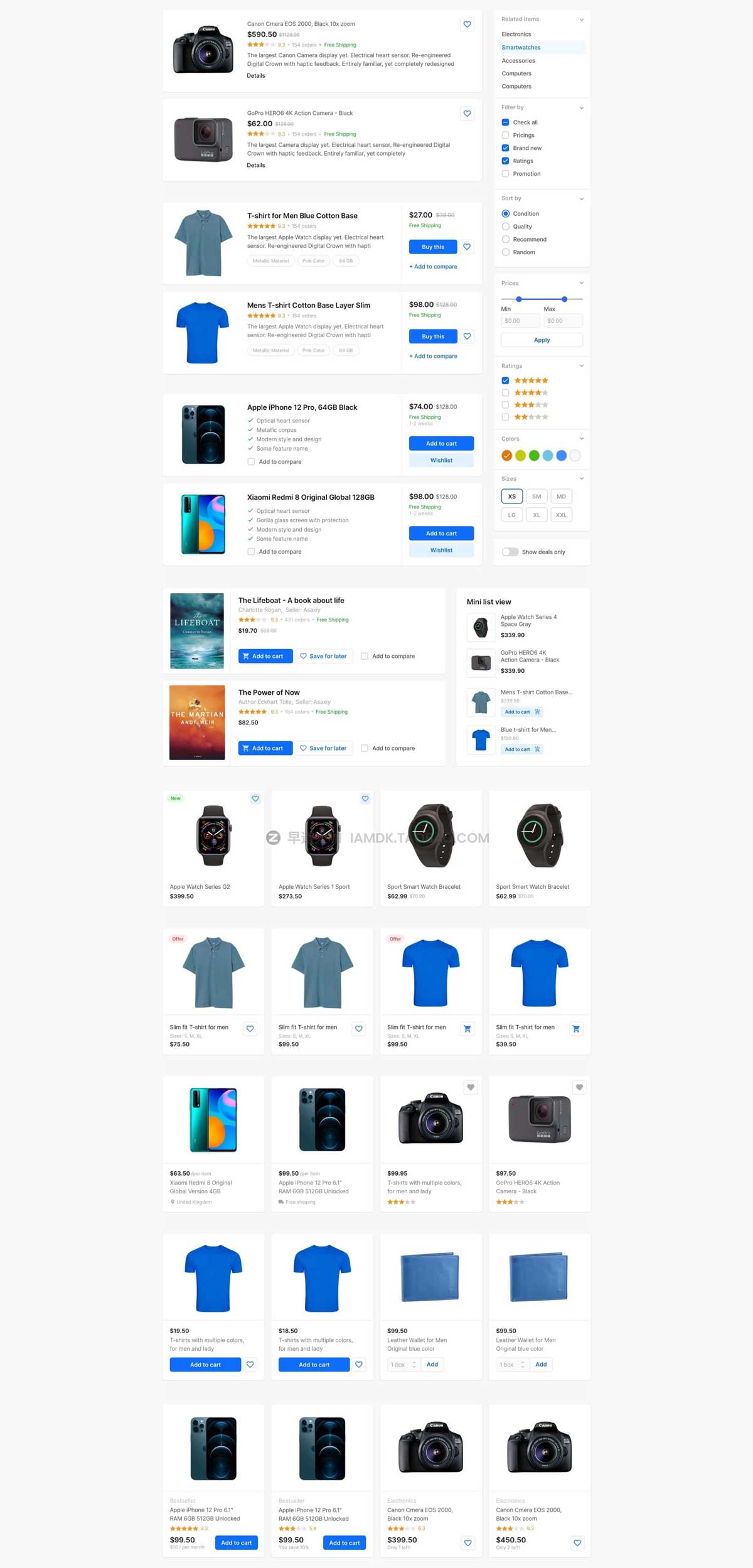 100多个创意电子商城网站界面设计Web UI套件设计素材合集 E-commerce UI Kit and templates_img_2