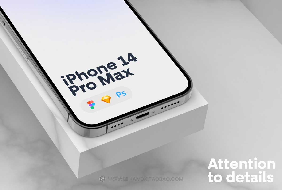 16款逼真APP界面设计苹果iPhone 14 Pro手机屏幕演示样机模板素材包 Collection iPhone 14 Pro Max Mockups_img_2