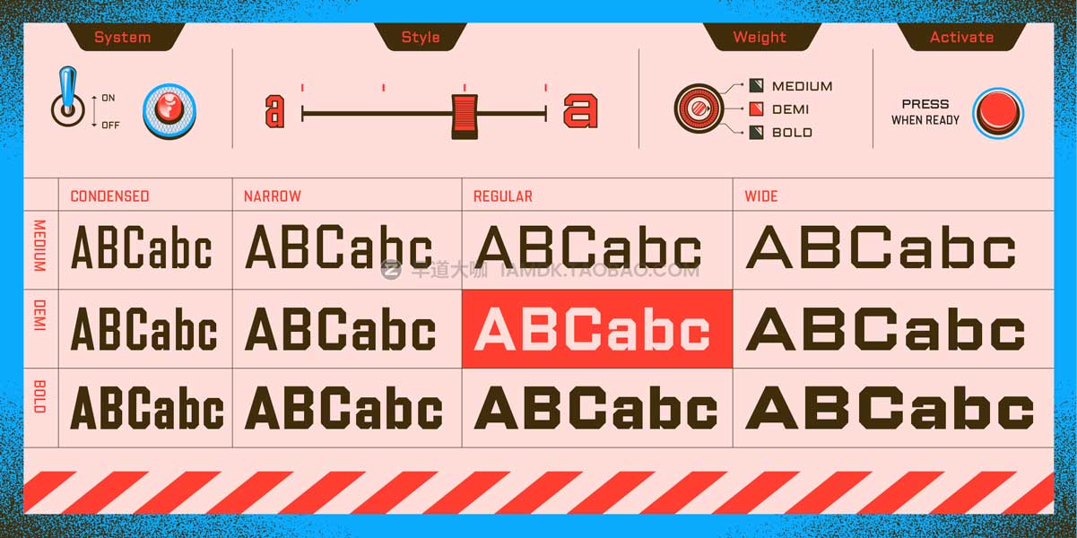 24款未来复古科幻太空斜角工业几何风PSAI英文字体安装包 Shuttleblock Font Family_img_2