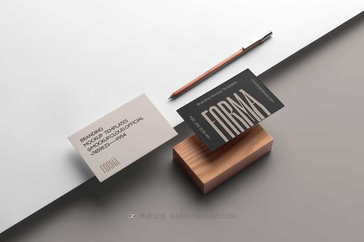 9款时尚简约品牌VI设计画册明信片名片展示效果图PSD样机模板 Forma Branding Mockup Vol. 2_img_2