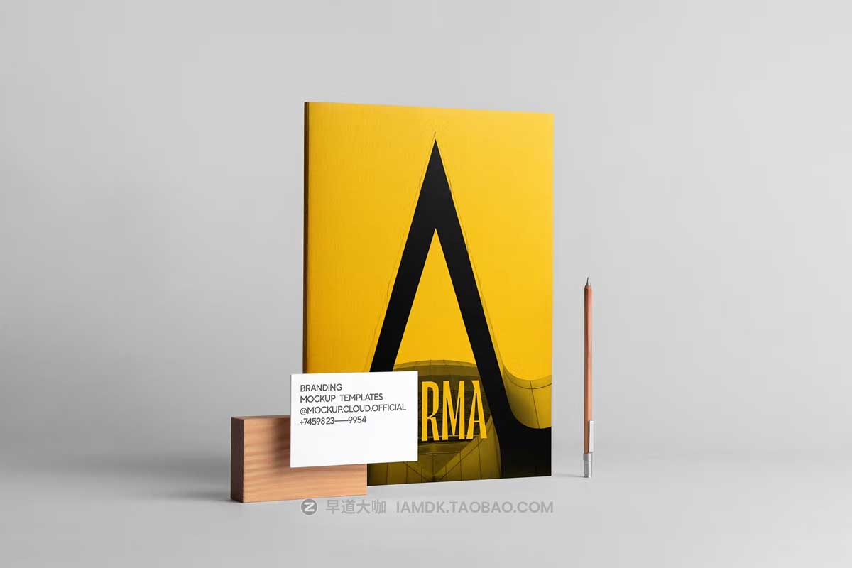 9款时尚简约品牌VI设计画册明信片名片展示效果图PSD样机模板 Forma Branding Mockup Vol. 2_img_2