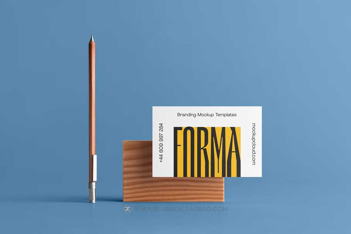 9款时尚简约品牌VI设计画册明信片名片展示效果图PSD样机模板 Forma Branding Mockup Vol. 2_img_2