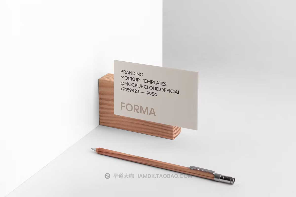 9款时尚简约品牌VI设计画册明信片名片展示效果图PSD样机模板 Forma Branding Mockup Vol. 2_img_2