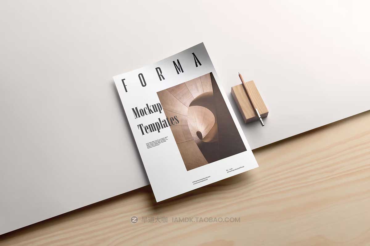 9款时尚简约品牌VI设计画册明信片名片展示效果图PSD样机模板 Forma Branding Mockup Vol. 2_img_2