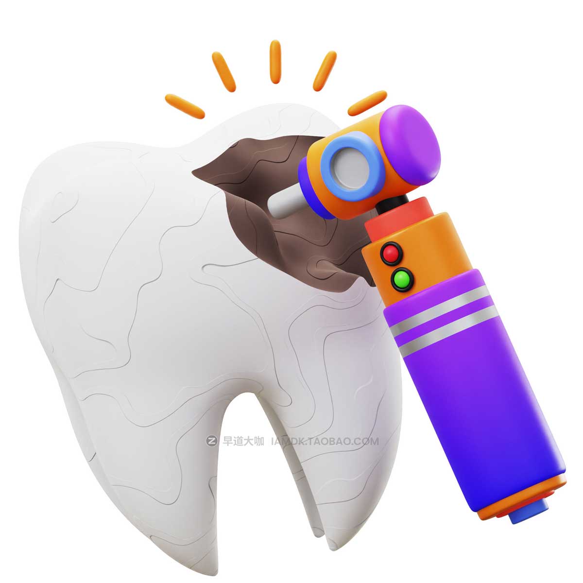 20款3D卡通牙科牙医医疗健康插图图标Icons设计素材包 Dental 3D Icon Pack_img_2