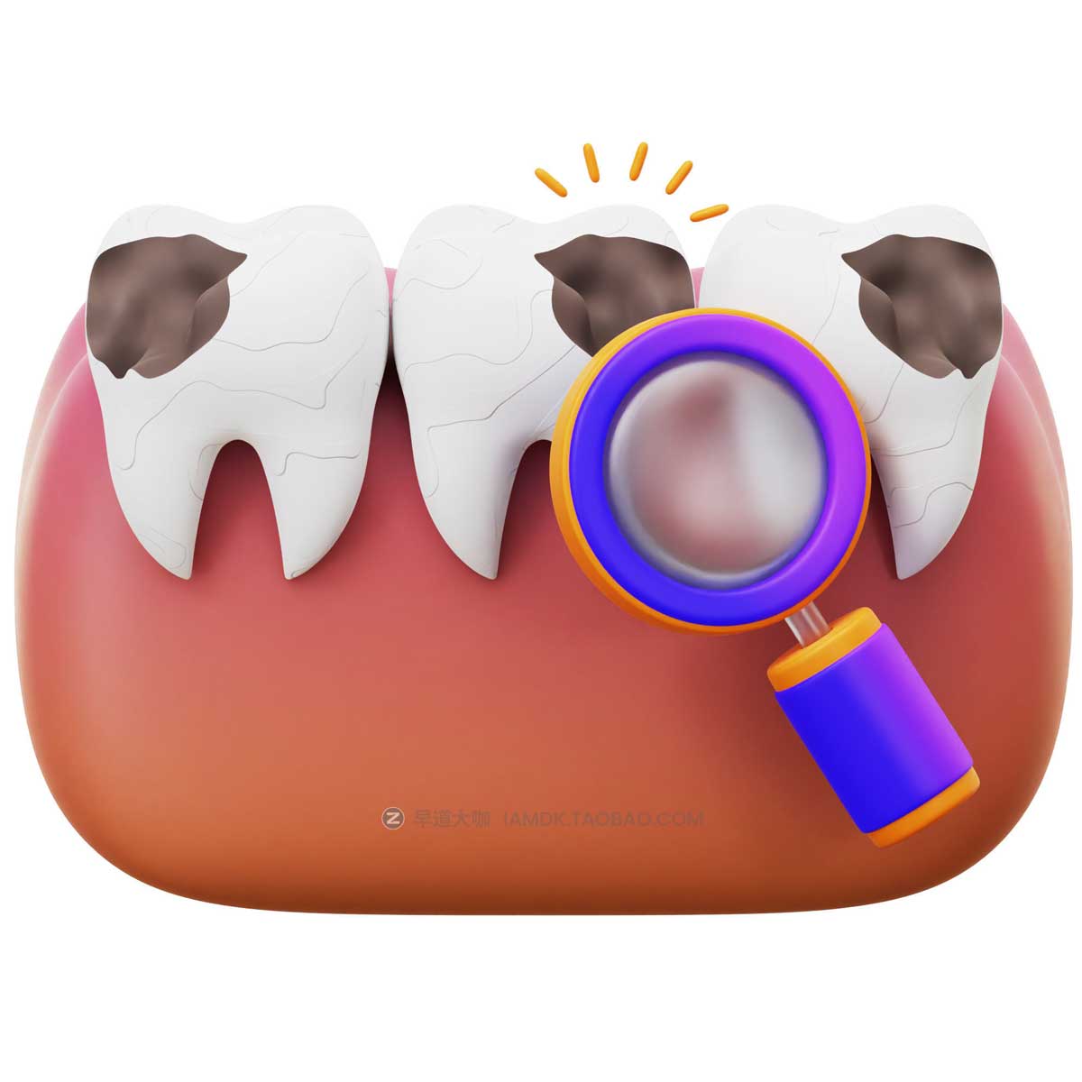 20款3D卡通牙科牙医医疗健康插图图标Icons设计素材包 Dental 3D Icon Pack_img_2