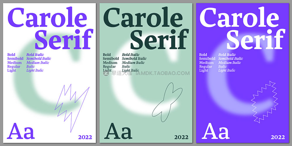 复古旧式食品品牌包装标题设计衬线英文字体安装包 Carole Serif Font Family_img_2