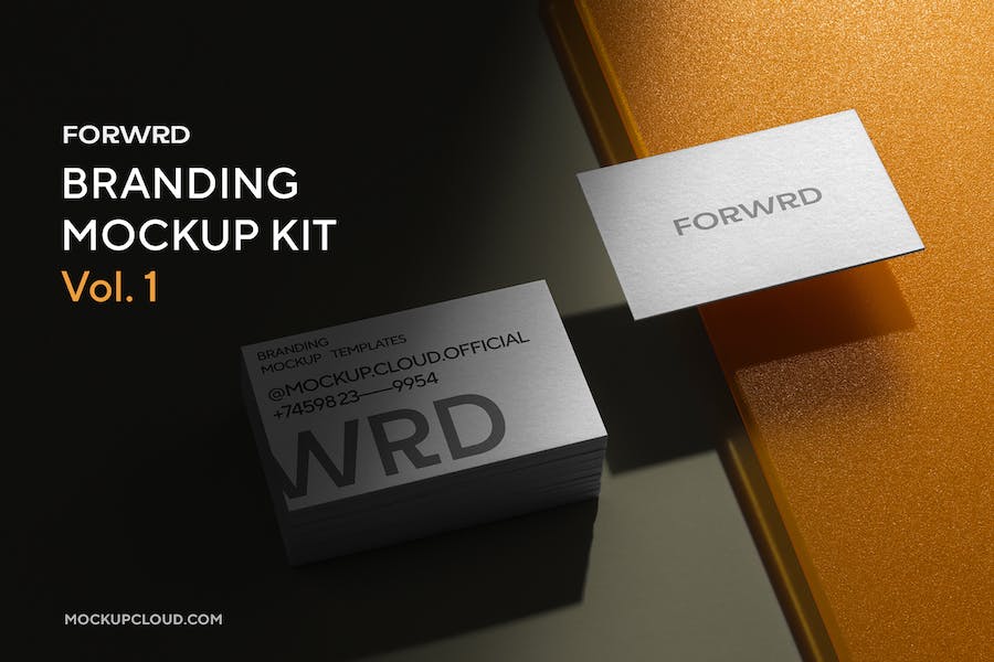 10款时尚A4信纸信封名片笔记本文具VI品牌设计展示Ps贴图样机 Forwrd Branding Mockups Vol. 1_img_3