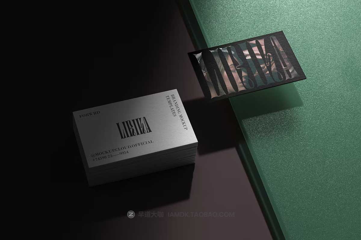 10款时尚A4信纸信封名片笔记本文具VI品牌设计展示Ps贴图样机 Forwrd Branding Mockups Vol. 1_img_2