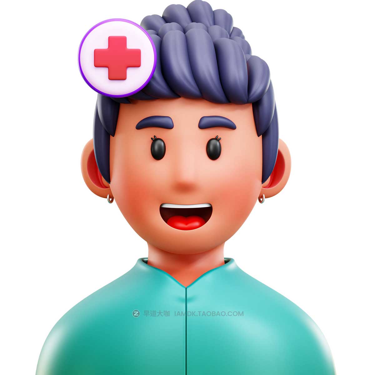 30款卡通医疗医院检查体验检测3D插画图标Icons设计素材 Medical Checkup 3D Illustration Pack_img_2