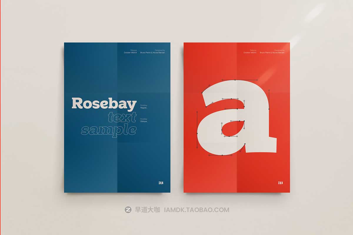 70年代复古品牌推广海报标题标志logo设计粗体衬线英文字体素材 Rosebay Slab_img_2