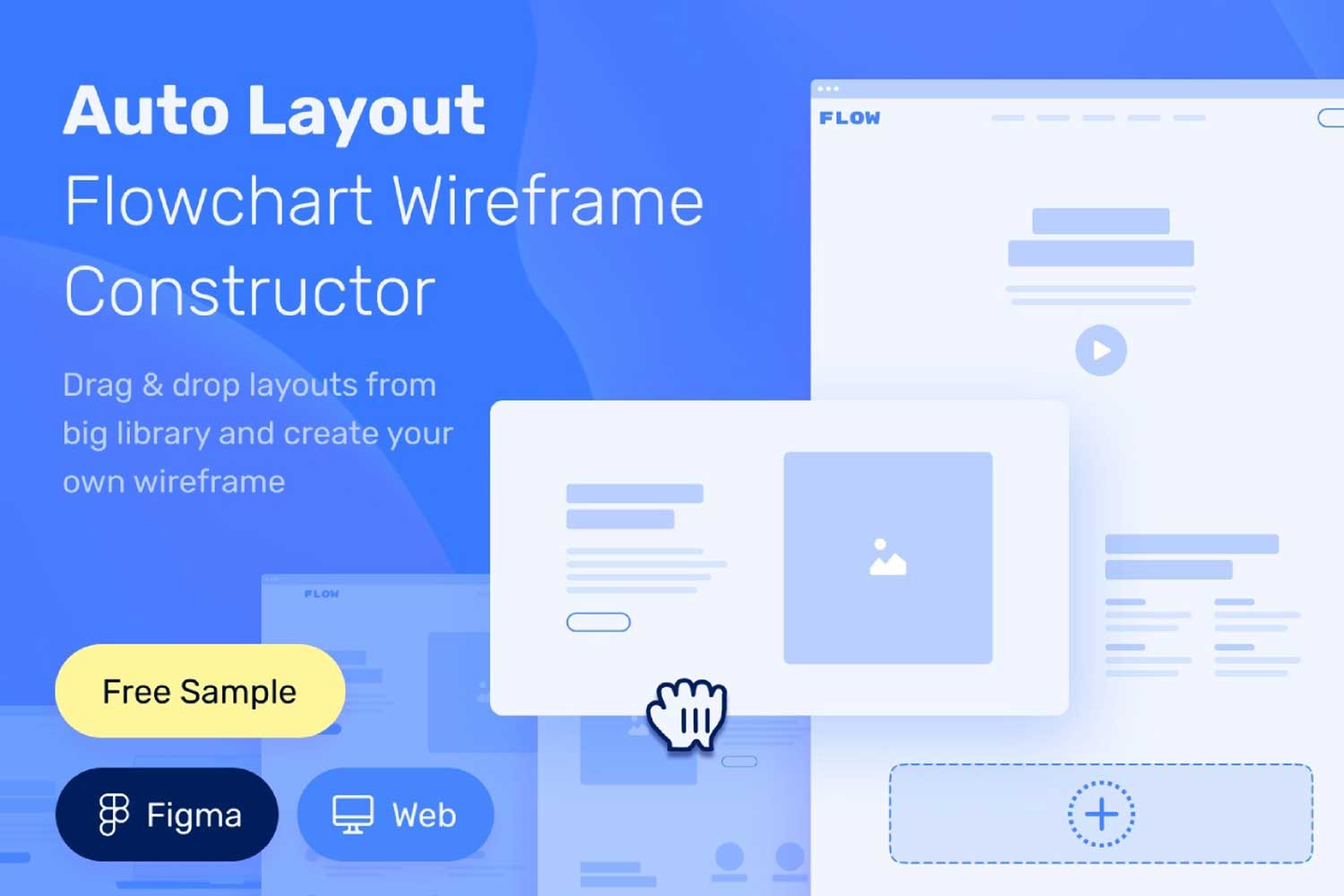 327张网站登陆界面布局流程图线框图设计Figma模板素材 ALF | Flowchart Wireframe Constructor_img_2