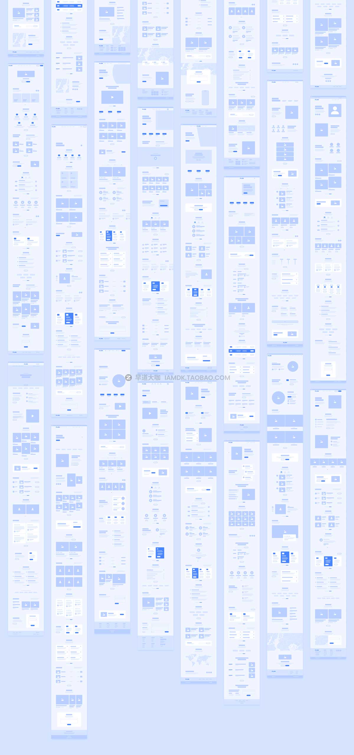 327张网站登陆界面布局流程图线框图设计Figma模板素材 ALF | Flowchart Wireframe Constructor_img_2