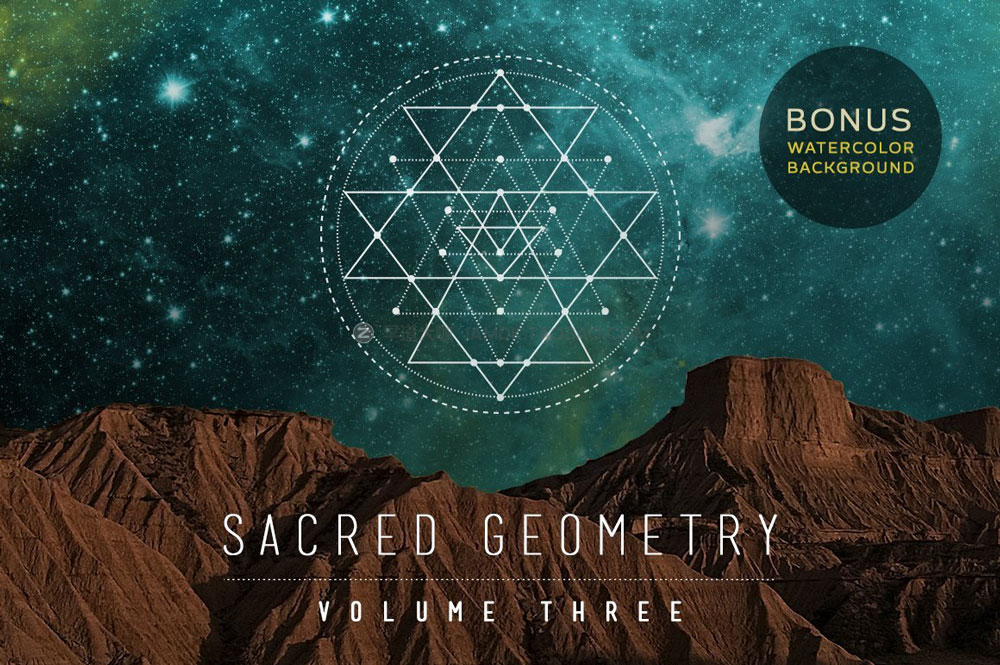 复古神秘曼陀罗六边形抽象几何学AI矢量设计素材合集 Ultimate Sacred Geometry Bundle_img_2