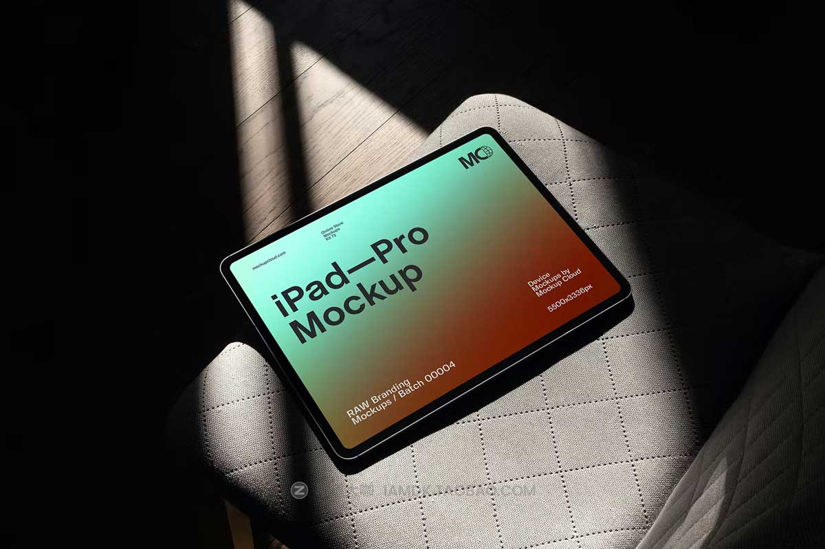 9款工业风多场景苹果平板电脑iPad Pro屏幕演示样机PSD模板素材 iPad Tablet Mockups / RAW Series_img_2