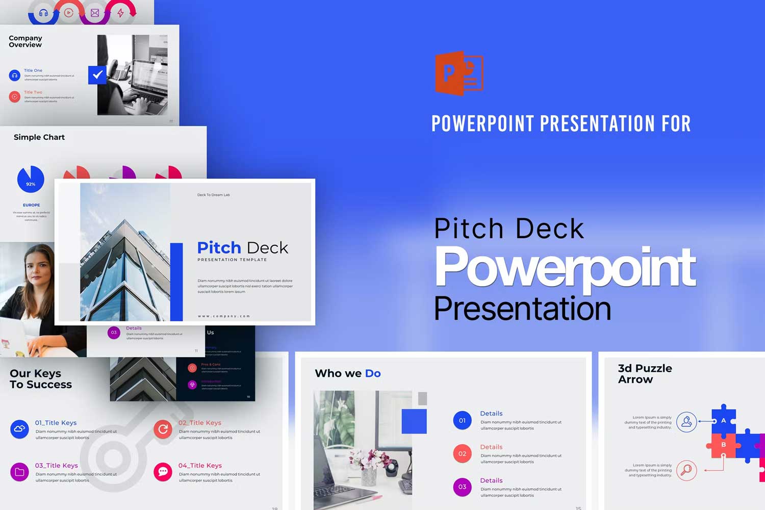 115张简约企业介绍项目提案市场分析数据图表演讲ppt模板 Pitch Deck Powerpoint Template_img_2