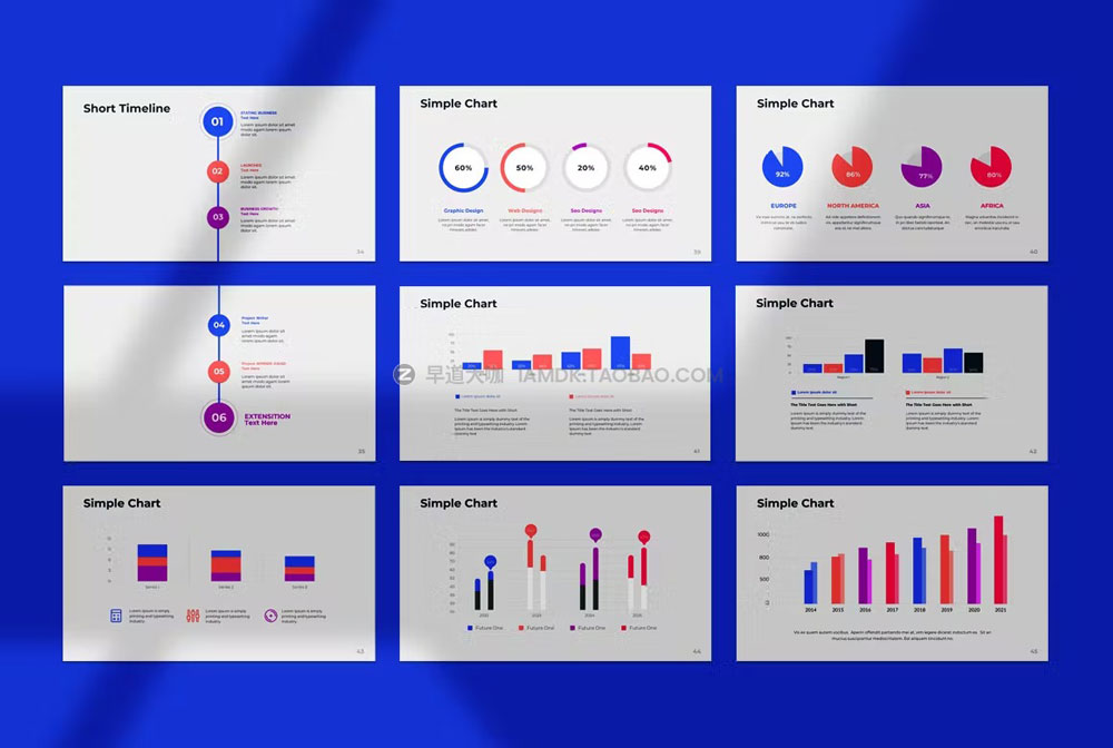 115张简约企业介绍项目提案市场分析数据图表演讲ppt模板 Pitch Deck Powerpoint Template_img_2