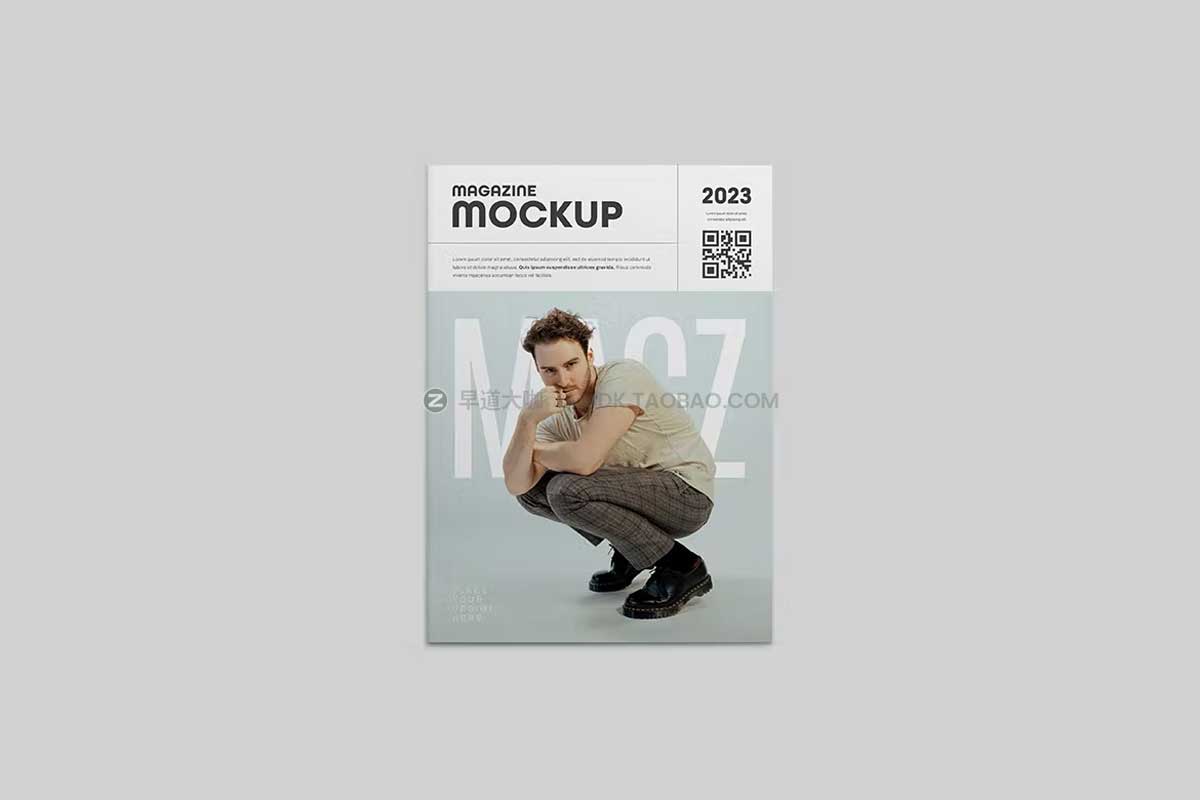 15款极简A4杂志画册小册子设计展示贴图PSD样机模板素材 Minimalist Magazine Mockup_img_2